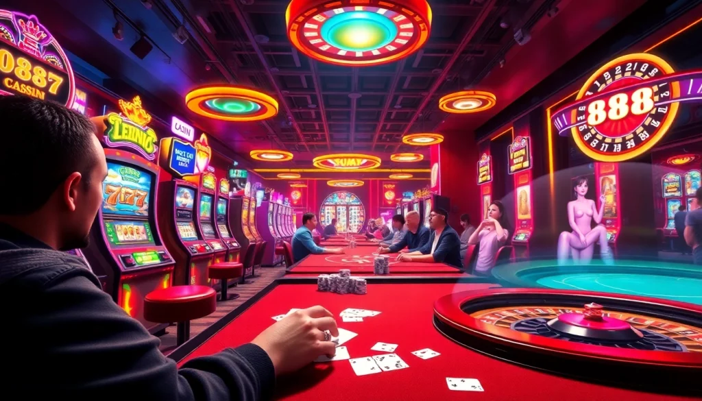 Experience 88AA excitement with dynamic gameplay at casino tables filled with action.