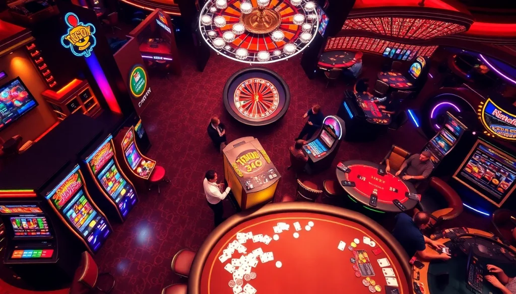 Experience the thrill of the 789f game amidst vibrant casino tables filled with players making big wins.
